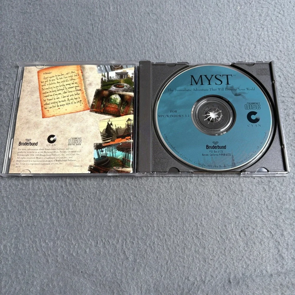 Myst and Myst III Exile PC Game Bundle Windows Mac 5 Disc Set Retro Adventure